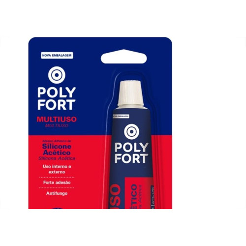 Cola Silicone Polyfort 50G Uso Geral Incolor Pulvitec Zb113