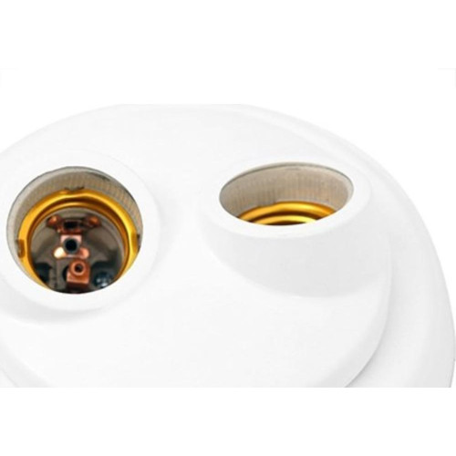 Plafonier Pvc Enerlux Soquete Duplo Branco 620