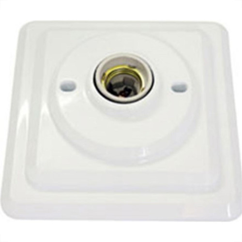 Plafonier Pvc Enerlux Branco Quadrado Soquete Porcelana E27 613