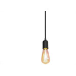 Luminaria Pendente Condulai Enerlux Solaris Preta Para Lampada Filamento 6472