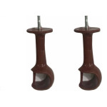 Suporte Cortina''Varao''Cadiz Simples Mogno Par 29004