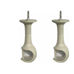 Suporte Cortina''Varao''Cadiz Simples Branco Par 29001