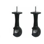 Suporte Cortina''Varao''Cadiz Simples Preto Par 29009