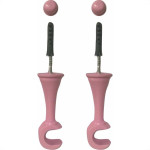 Suporte Cortina''Varao''Cadiz Simples Rosa Par 29012