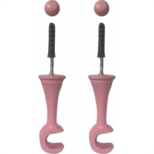Suporte Cortina''Varao''Cadiz Simples Rosa Par 29012