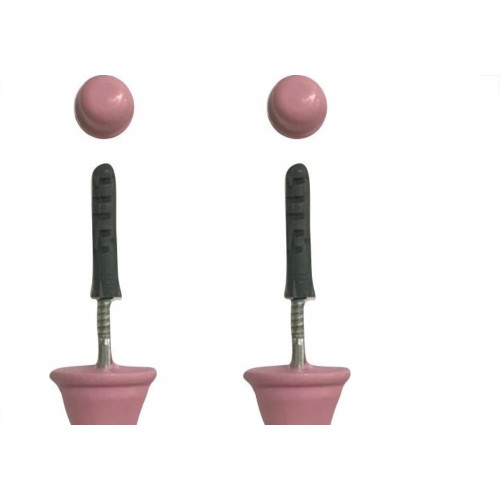 Suporte Cortina''Varao''Cadiz Simples Rosa Par 29012