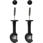 Suporte Cortina''Varao''Cadiz Grosso Preto Par 31009