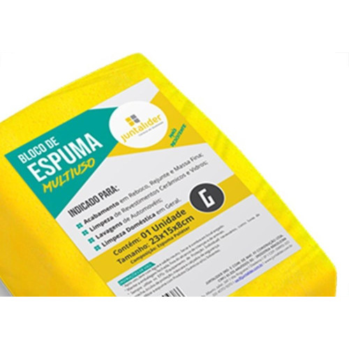 Espuma Em Bloco Juntalider Amarela 8X15X23Cm 