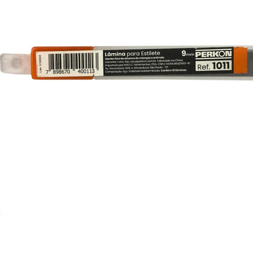 Lamina Estilete Estreita Perkon 10Pecas 1011