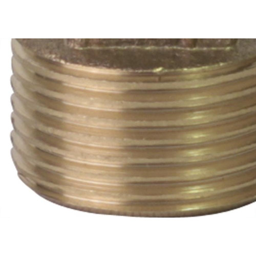 Plug Latao Metais Rei 3/4 Rosca Rosca Macho Amarelo 10201