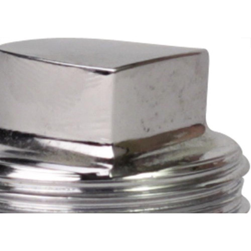 Plug Latao Metais Rei 3/4 Rosca Rosca Macho Cromado 10202