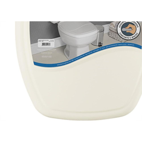 Assento Sanitario Herc ''Almofadado'' Biscuit Retangular 2397