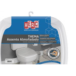 Assento Sanitario Herc ''Almofadado'' Cinza Claro Retangular 2396