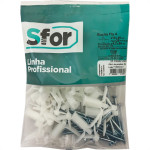 Bucha Fixacao Sforplast Gesso Drywall 4'' 24 A 32 + Parafuso 25 Pecas 214