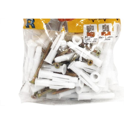 Bucha Fixacao Sforplast Baiano/Gesso 08 Com Parafuso 50Pecas 263
