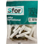 Bucha Fixacao Sforplast Baiano/Gesso 10 Com Parafuso 25Pecas 275