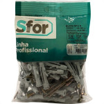 Bucha Fixacao Sforplast Tijolo Baiano Sfu 08 Com Parafuso 50 Pecas 2112