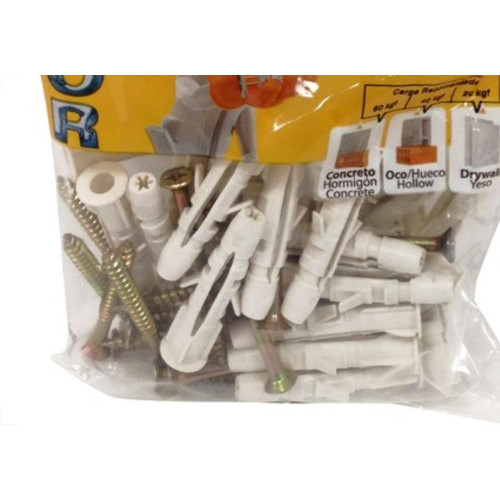 Bucha Fixacao Sforplast Tijolo Baiano Sfu 10 Com Parafuso 25 Pecas 2649
