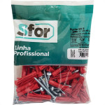 Bucha Fixacao Sforplast Mx 08 Com Parafuso 50 Pecas 1698