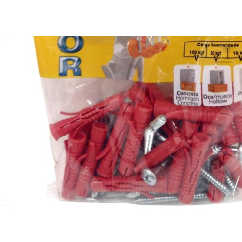 Bucha Fixacao Sforplast Mx 10 Com Parafuso 25 Pecas 1699