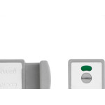 Fechadura Trinco Wc Livre/Ocupado Pvc 35Mm Cinza Branco Lockwell 823