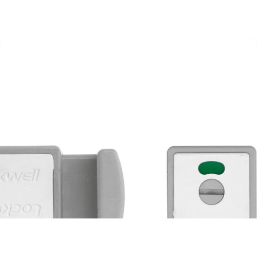 Fechadura Trinco Wc Livre/Ocupado Pvc 35Mm Cinza Branco Lockwell 823