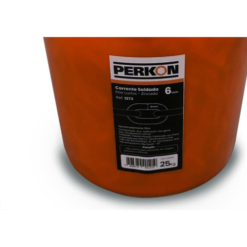 Corrente Soldada Perkon Zincada 6,0 25,0Kg/ 36M 1273