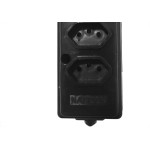 Tomada Barra Naticon   Quadrupla 10A 2 Polos +Terra Preta 570