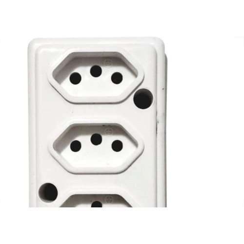 Tomada Barra Naticon   Tripla 20A 2 Polos +Terra Branca 577