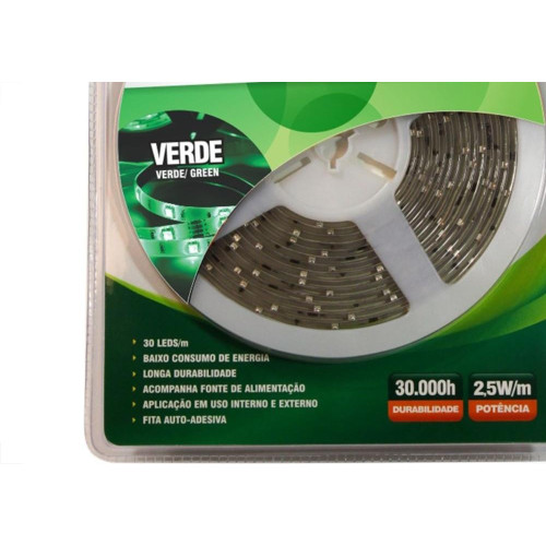 Fita Led Taschibra Ip20 12V 5M Verde -03
