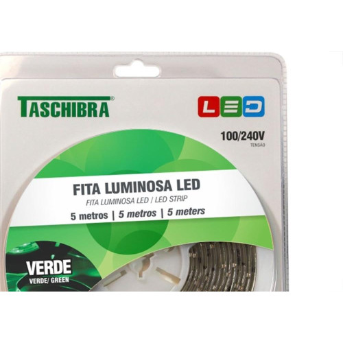 Fita Led Taschibra Ip20 12V 5M Verde -03