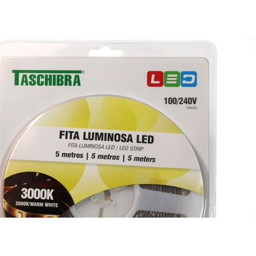 Fita Led Taschibra Ip20 12V 5M 3000K -09
