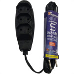 Extensao Naticon Tripla Paralela 2X0,75 Preta 2M 559