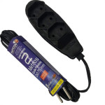 Extensao Naticon Tripla Paralela 2X0,75 Preta 2M 559