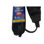 Extensao Naticon Tripla 2P+T Pp 2X0,75 Preta 2M 563