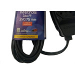 Extensao Naticon Tripla 2P+T Pp 2X0,75 Preta 3M 564