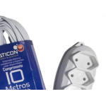 Extensao Naticon Tripla Paralela 2X0,75 Branca 10M 581