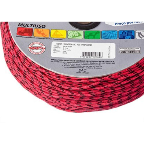 Corda Polipropileno Trancada Mazzaferro 8,0Mm Colorida+-258M 29Cre0803M