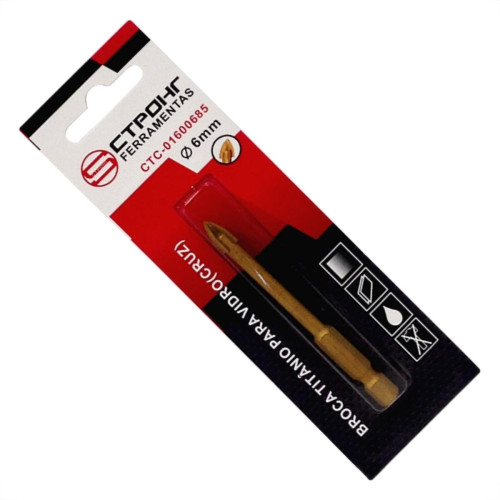 Broca Para Vidro Titanio Ctpohr 6Mm 504