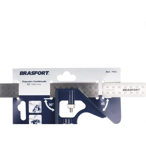 Esquadro Brasfort Combinado 12''30Cm 7902