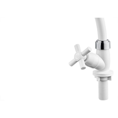 Torneira Abs Bica Movel Mesa Herc 1/4V Branca Cromada 3905