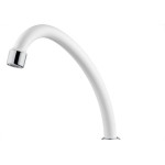 Torneira Abs Bica Movel Mesa Herc 1/4V Branca Cromada 3905