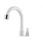 Torneira Abs Bica Movel Lavatorio Alta Herc 1/4V Twist Branca 2960