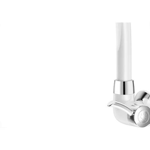 Torneira Abs Bica Movel Parede Alta Tigre Linea 1/4V Branca Cromada 