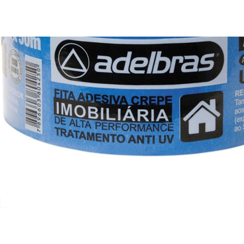 Fita Crepe Adelbras Imobiliaria 48Mmx50M Azul 