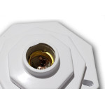 Plafonier Pvc Elite Oitavado Branco Soquete Porcelana 183