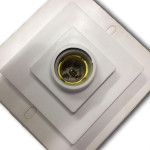 Plafonier Pvc Elite Quadrado Branco Soquete Porcelana E27 241