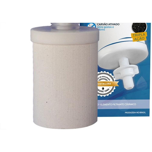 Vela Filtro Barro Cristalina Carvao Tripla Acao Vta - Kit C/12 