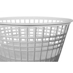 Cesto Papeleiro Plastico Shangri-La Redondo Branco 23X30Cm 