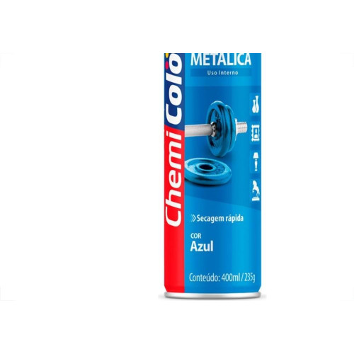 Tinta Spray Chemicolor Metalico Azul 400Ml 